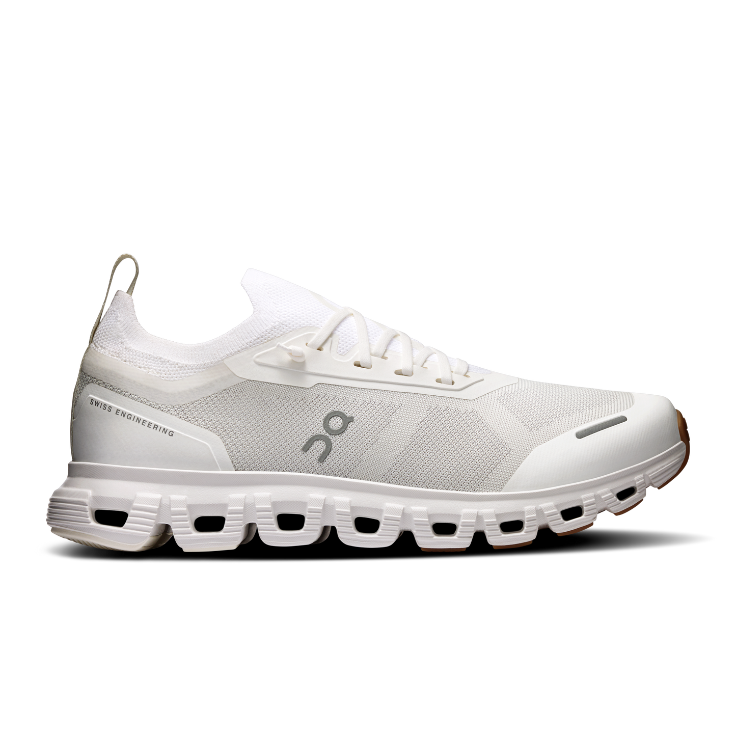 On Cloud sneaker in White / Undyed colorway, side view
