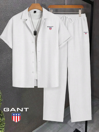 GANT® Herr Casual Sommarset – Skjorta & Byxor